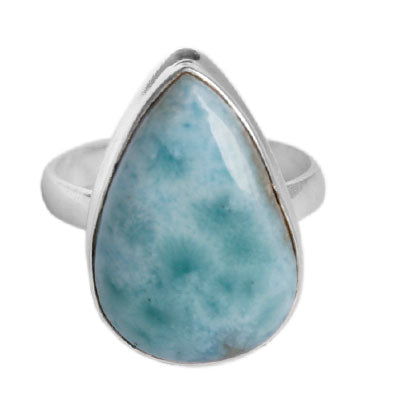 Anel de Prata com Larimar