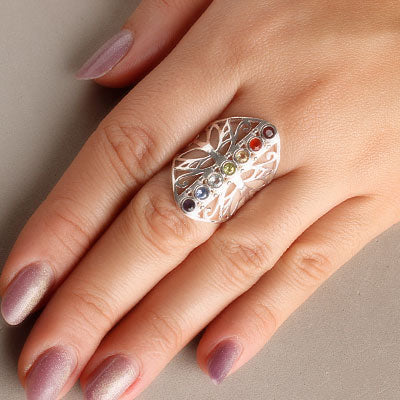 Anel de Prata com Pedras