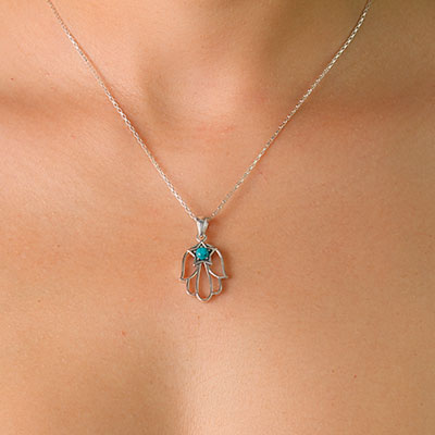 Pingente de Prata Hamsa