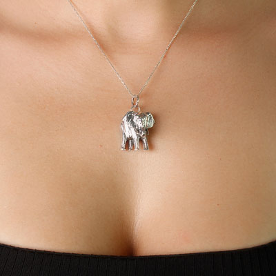 Pingente de Prata Elefante