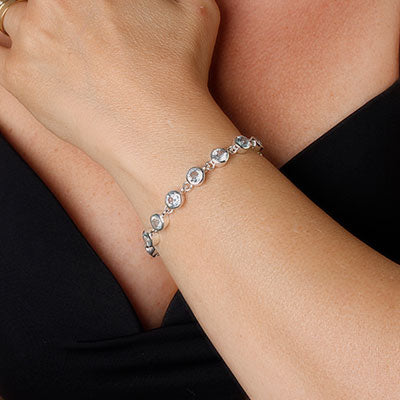 Pulseira de Prata com Topázio