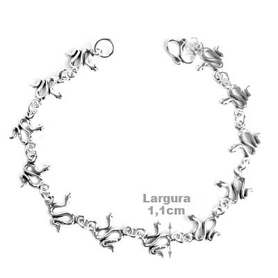 Pulseira de Prata Serpente - 58457