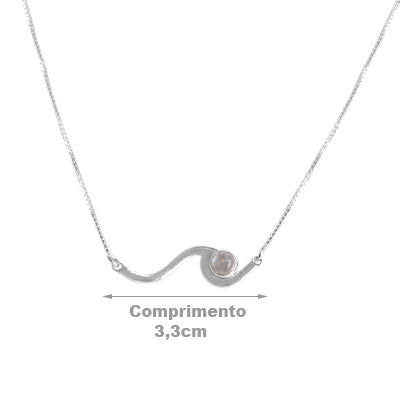 Gargantilha de Prata Onda