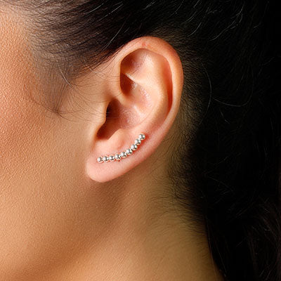 Brinco de Prata Contorno de Orelha (Ear Cuff)