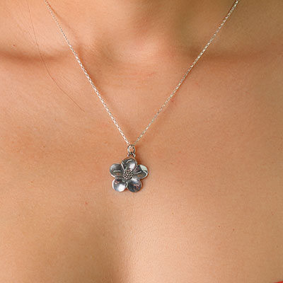 Pingente de Prata Flor