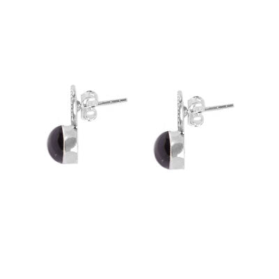 Brinco de Prata com Ametista