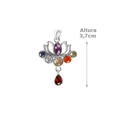 Pingente de Prata com Pedras - 58522