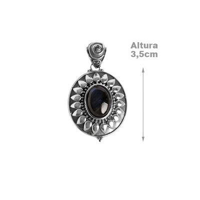 Pingente de Prata com Labradorita