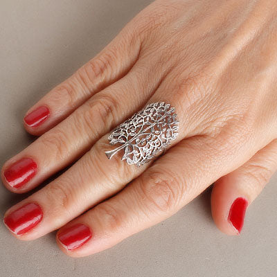 Anel de Prata Árvore