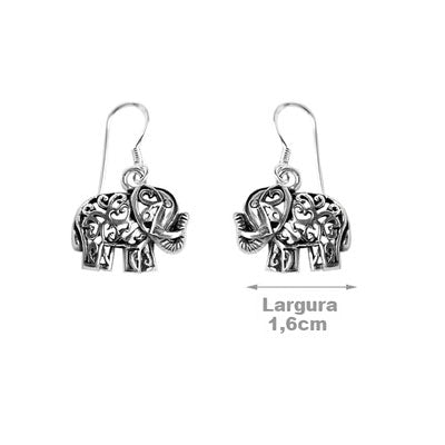 Brinco de Prata Elefante