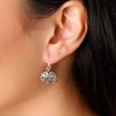 Brinco de Prata Elefante