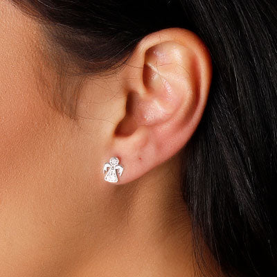 Brinco de Prata Anjo