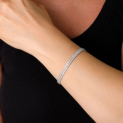 Pulseira de Prata com Zircônias