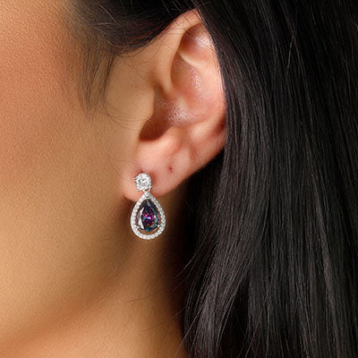 Brinco de Prata com Cristal