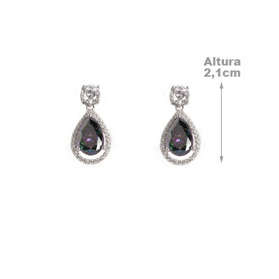 Brinco de Prata com Cristal