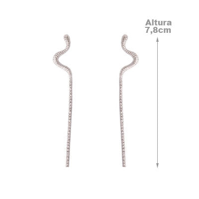 Brinco de Prata Serpente