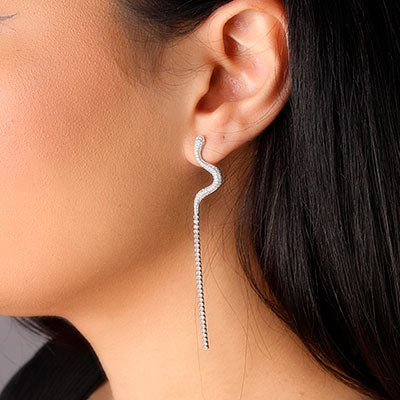 Brinco de Prata Serpente