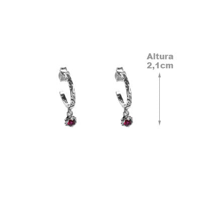 Argola de Prata com Zircônias