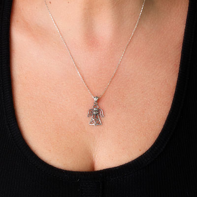 Pingente de Prata Anjo