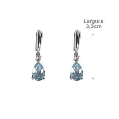 Argola de Prata com Topázio