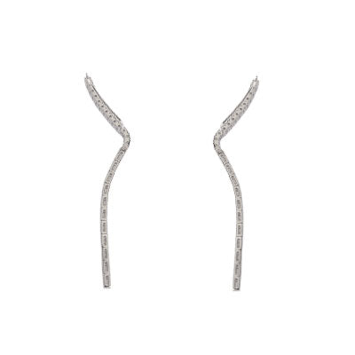 Brinco de Prata com Zircônias