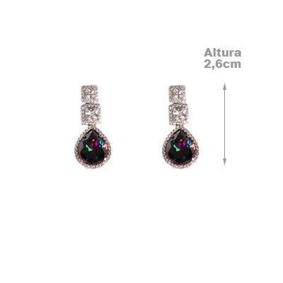 Brinco de Prata com Pedras