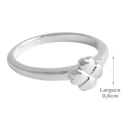 Anel de Prata Trevo