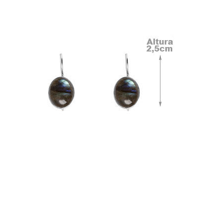 Brinco de Prata com Labradorita - 58723