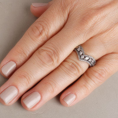 Anel de Prata com Zircônias