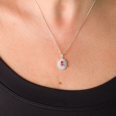 Pingente de Prata com Zircônias