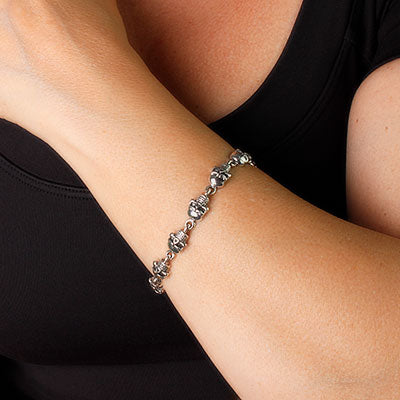 Pulseira de Prata Caveira