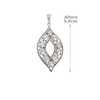 Pingente de Prata com Pérola - 58785