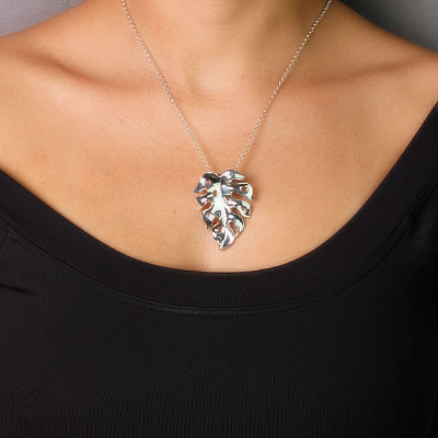 Pingente de Prata  Folha - 58810