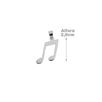 Pingente de Prata Nota Musical