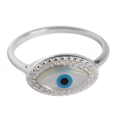 Anel de Prata Olho Grego