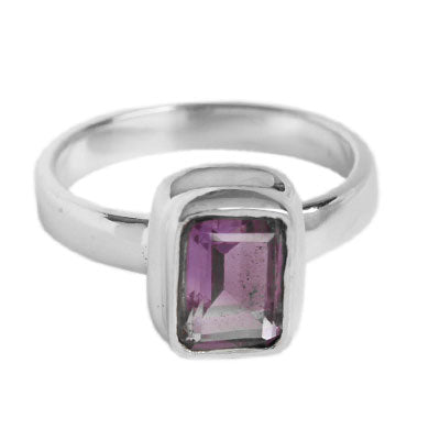 Anel de Prata com Ametista