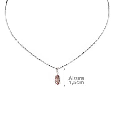 Gargantilha de Prata com Zircônias