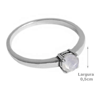 Anel de Prata com Pedra da Lua