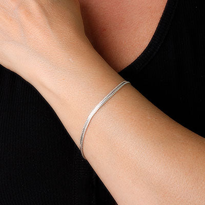 Pulseira de Prata Rabo de Rato