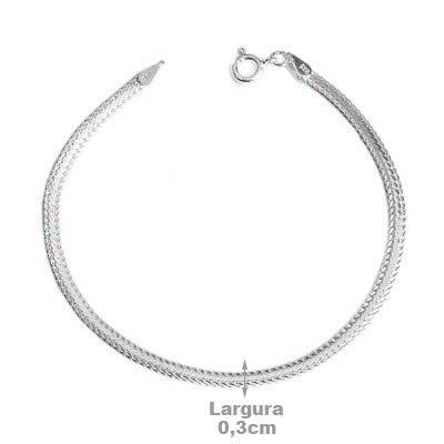 Pulseira de Prata Rabo de Rato