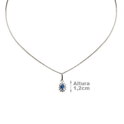 Gargantilha de Prata com Zircônias