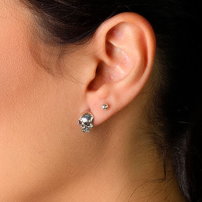 Brinco de Prata Caveira - 58869