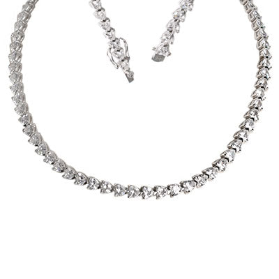 Gargantilha de Prata com Zircônias