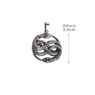 Pingente De Prata Serpente - 58955