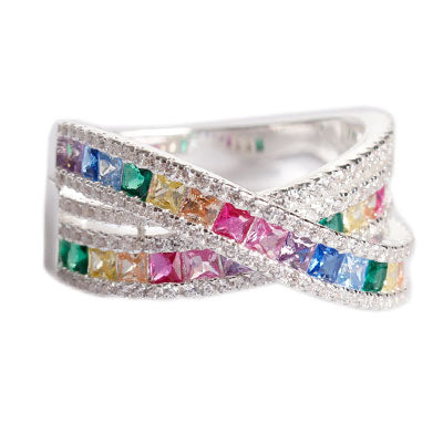 Anel de Prata com Zircônias - 58956