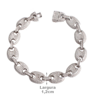 Pulseira de Prata com Zircônia - 58981