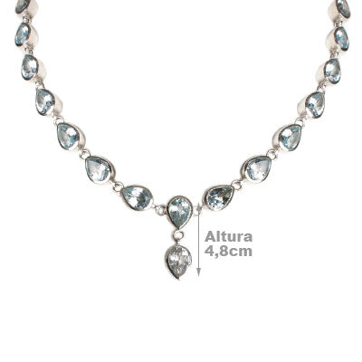 Gargantilha de Prata com Topázio