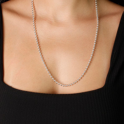 Gargantilha de Prata Bola - 59019