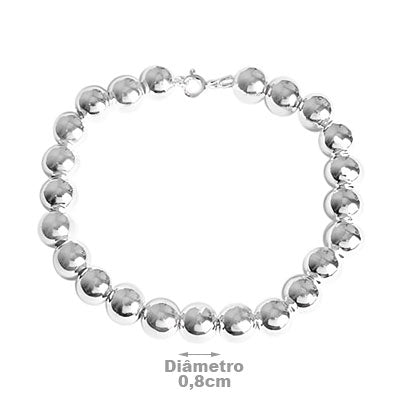 Pulseira de Prata Bola - 59020