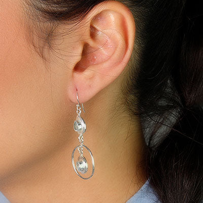 Brinco de Prata com Topázio